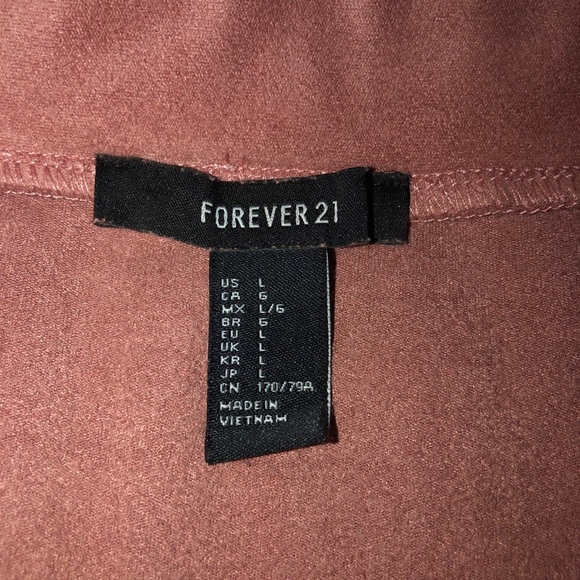 F21 Pink Suede Lace Up Skirt - Picture 5 of 5